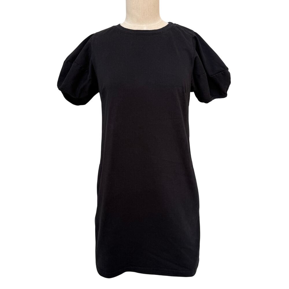 Velvet by Graham & Spencer Mollie T-Shirt Puff Sleeve Dress w/Pockets Small